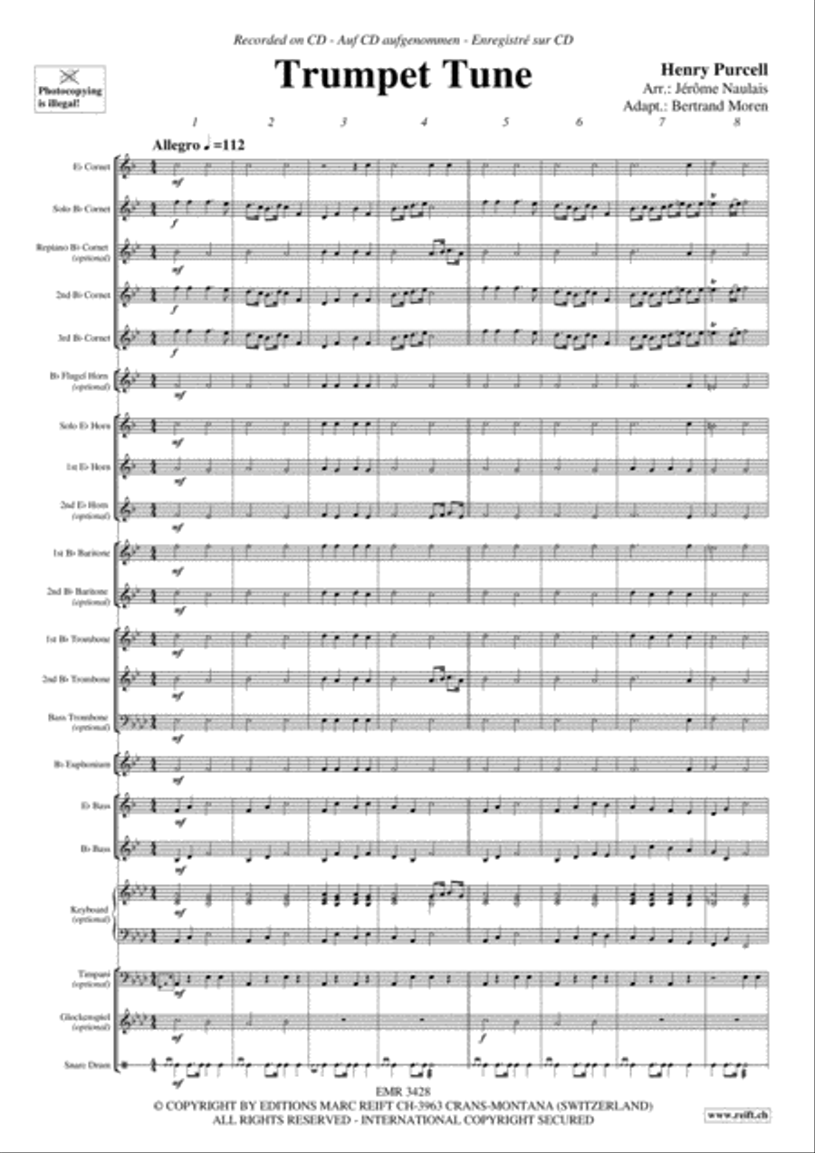 Trumpet Tune Brass Band scores gallery preview page 4