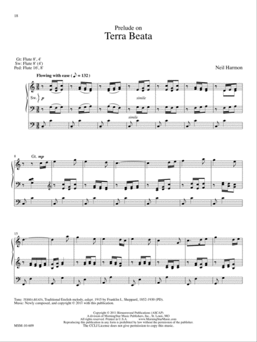 Come, Christians, Join to Sing: Four Organ Preludes Organ scores gallery preview page 6