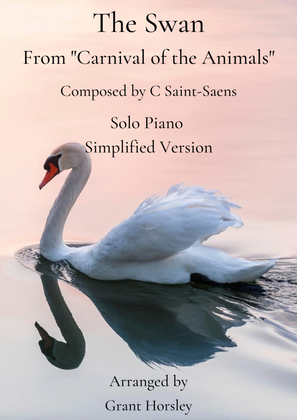 Book cover for The Swan -simplified version Solo Piano- Intermediate