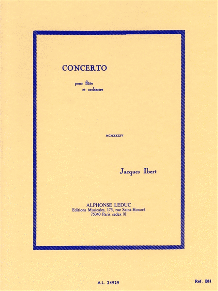 Concerto Pour Flute Et Orchestre (partition De Poche) Flute Solo scores gallery preview page 1