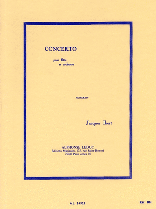 Book cover for Concerto Pour Flute Et Orchestre (partition De Poche)