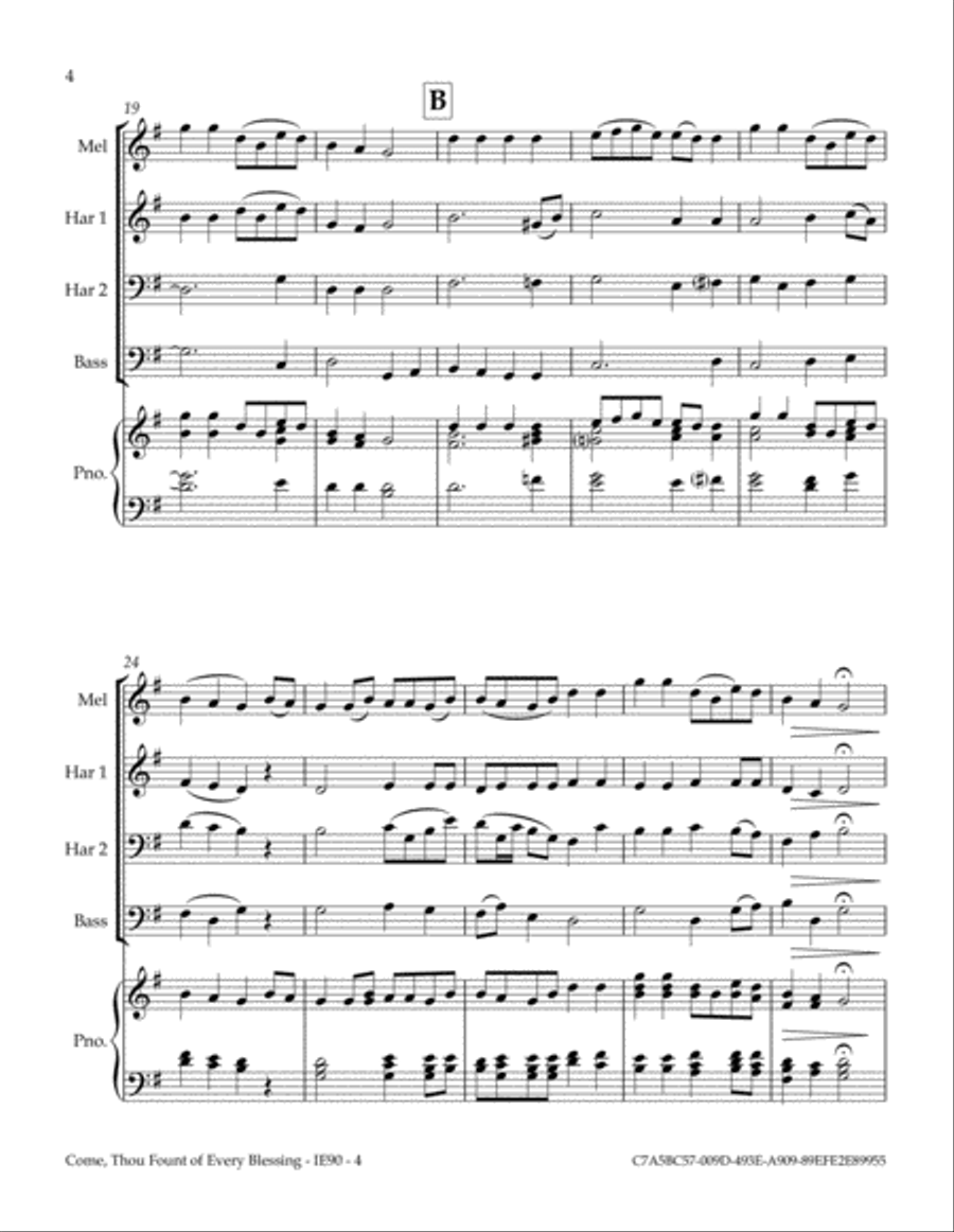 Come, Thou Fount of Every Blessing (Any Size Church Orchestra Series) Small Ensemble scores gallery preview page 5