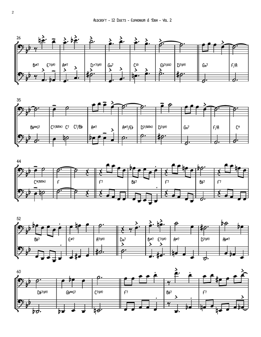 Aldcroft - Famous Jazz Duets for Euphonium & Tuba, Volume 2 Brass Duet scores gallery preview page 4
