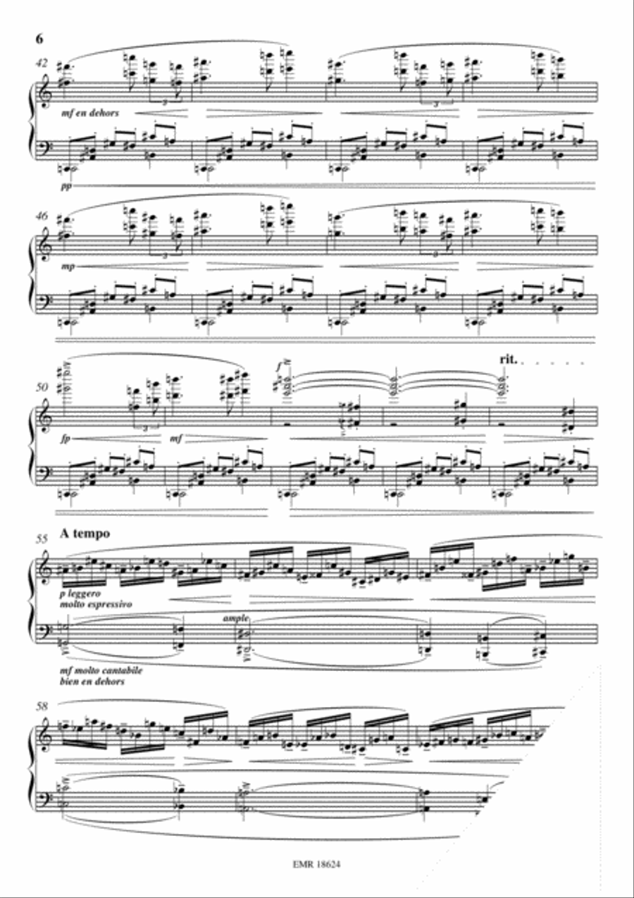 Eaux-Fortes No. 5 Piano Solo scores gallery preview page 6