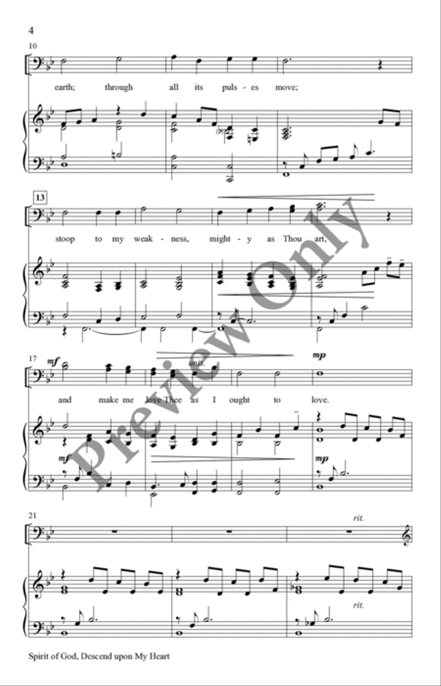 Spirit of God, Descend upon My Heart 4-Part scores gallery preview page 3