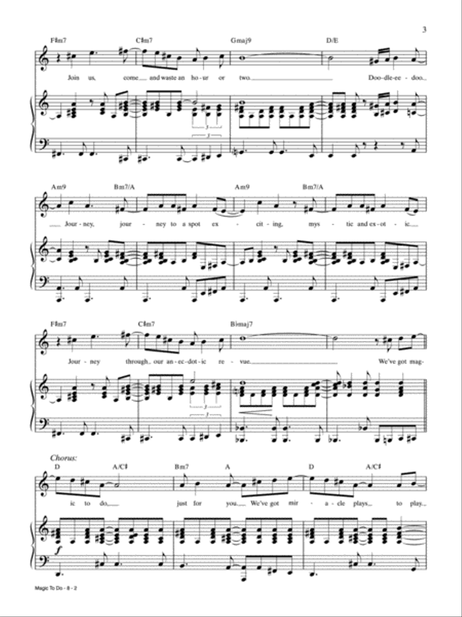 Magic to Do (from Pippin) Piano, Vocal, Guitar scores gallery preview page 2