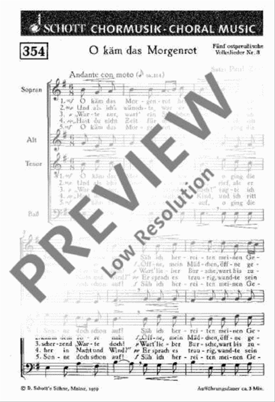 Fünf ostpreußische Volkslieder Choir scores gallery preview page 2