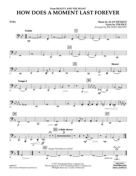 How Does a Moment Last Forever (from Beauty and the Beast) - Tuba