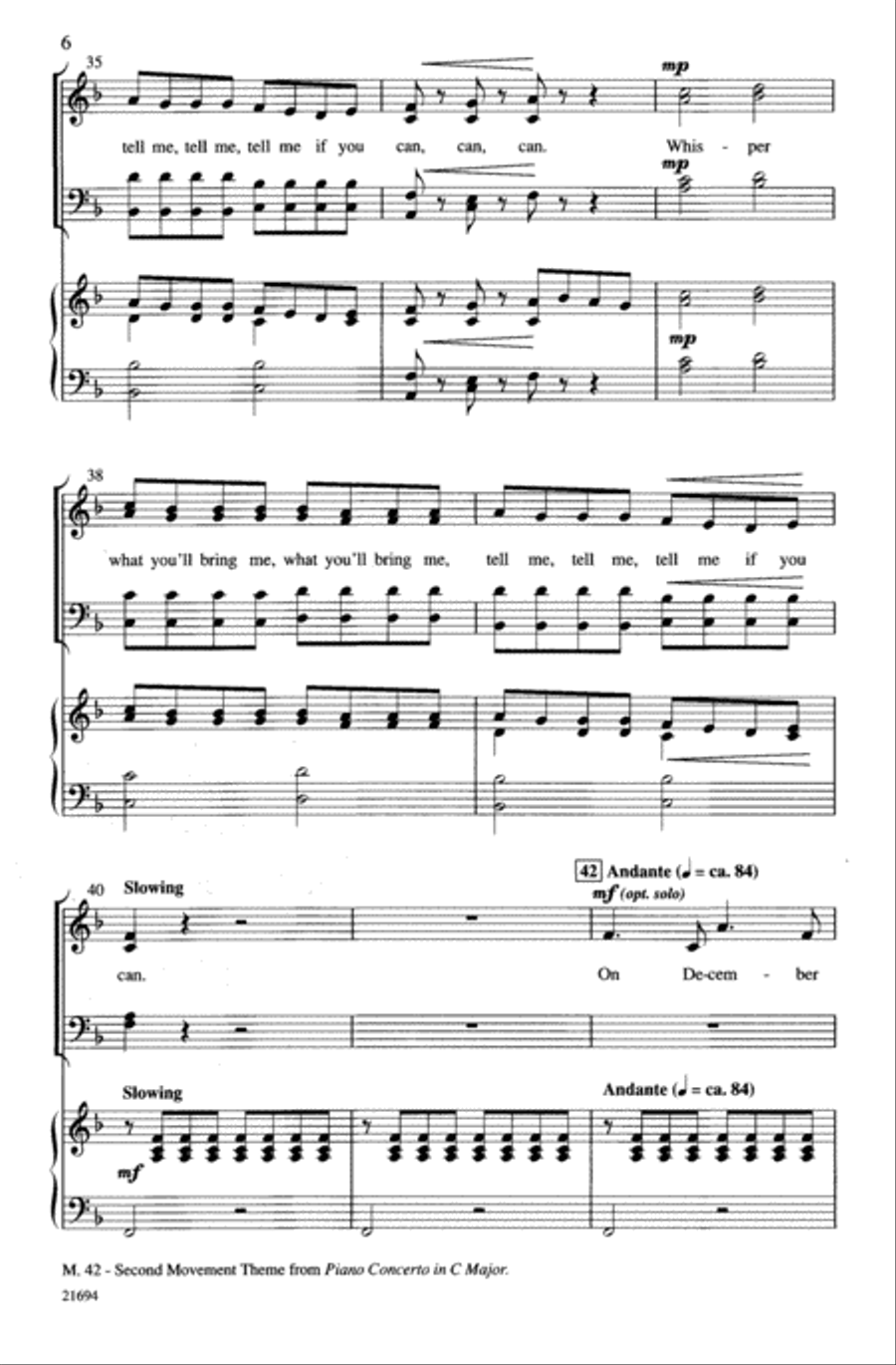 Merry Christmas, Mozart Choir scores gallery preview page 5