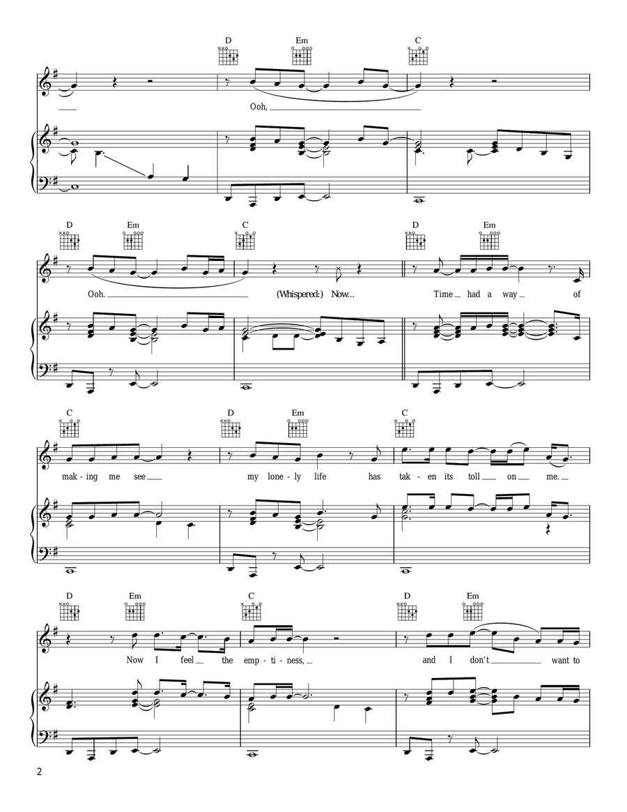 Until The End Of Time Piano, Vocal, Guitar scores gallery preview page 2