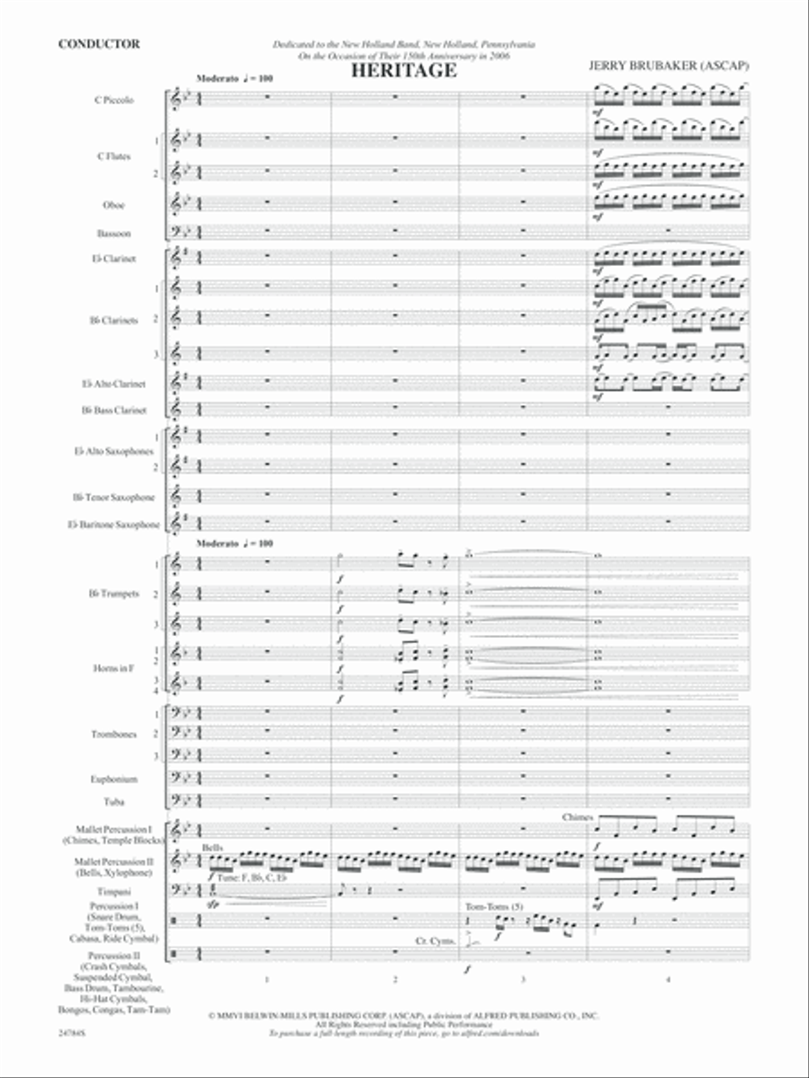 Heritage: Score Heritage: Score Concert Band scores gallery preview page 3
