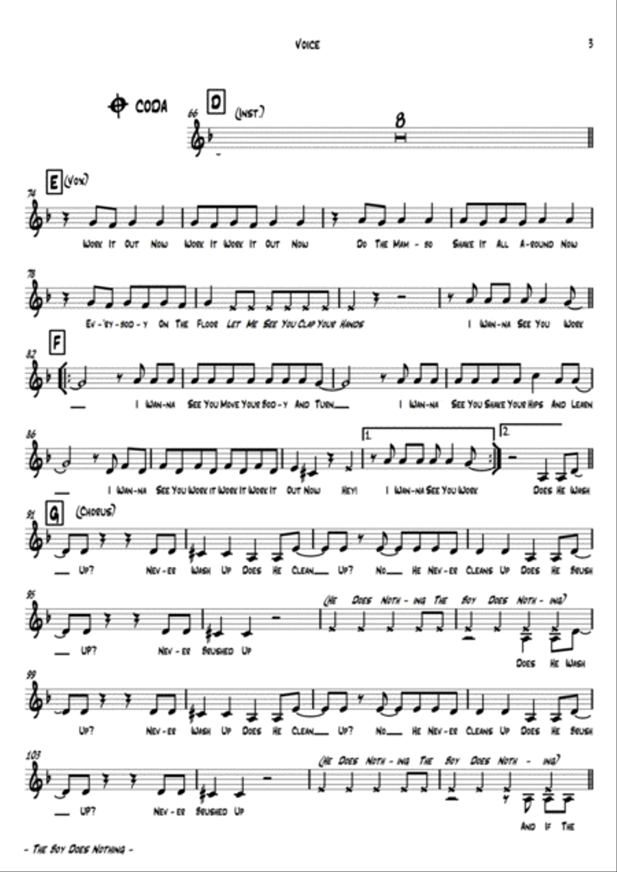 The Boy Does Nothing Jazz Ensemble scores gallery preview page 4