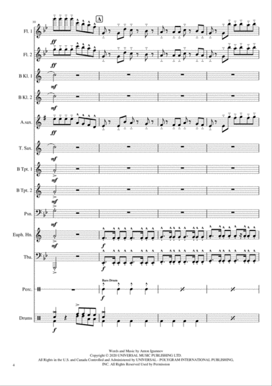 Astronomia Concert Band scores gallery preview page 4