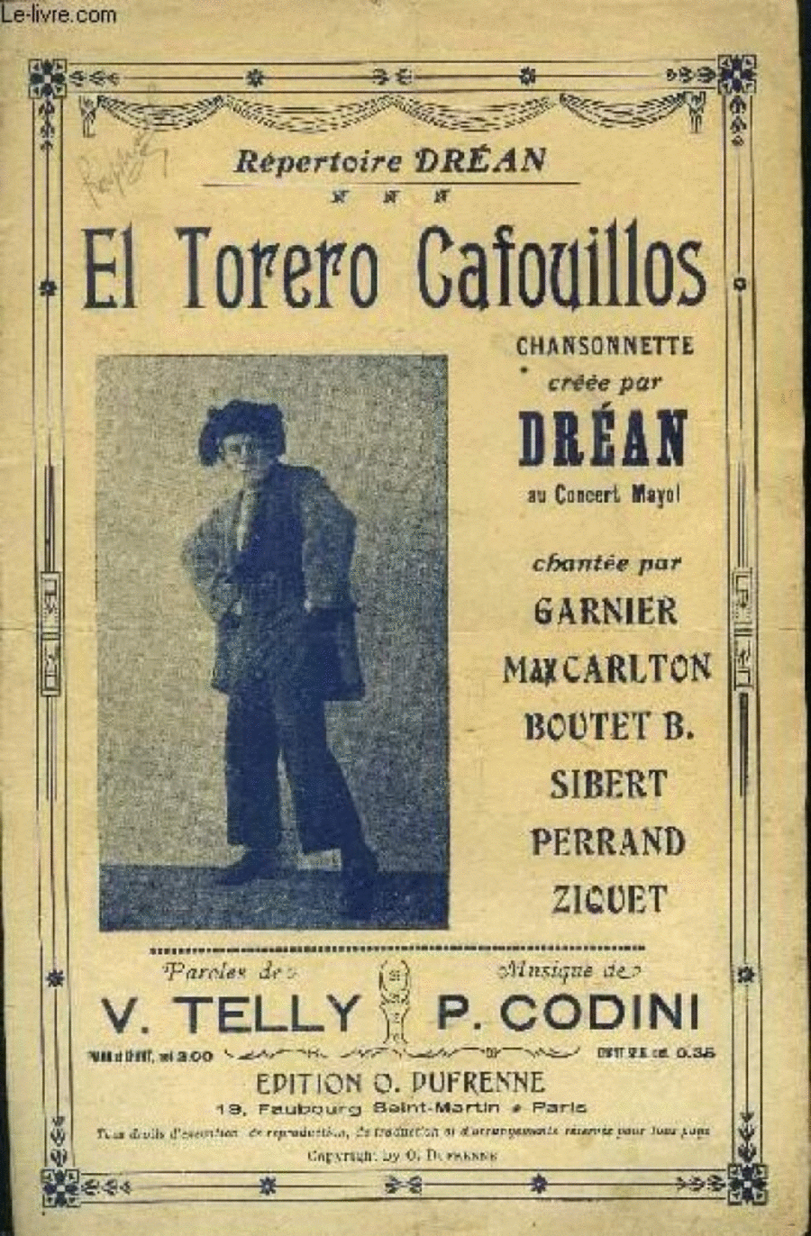 El Torero Cafouillos Varioustes Chant Seul Voice Solo scores gallery preview page 1