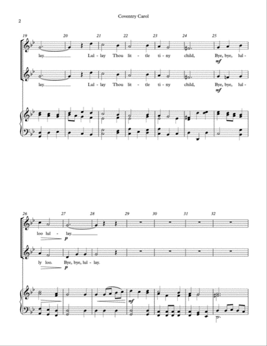 Coventry Carol SA scores gallery preview page 3