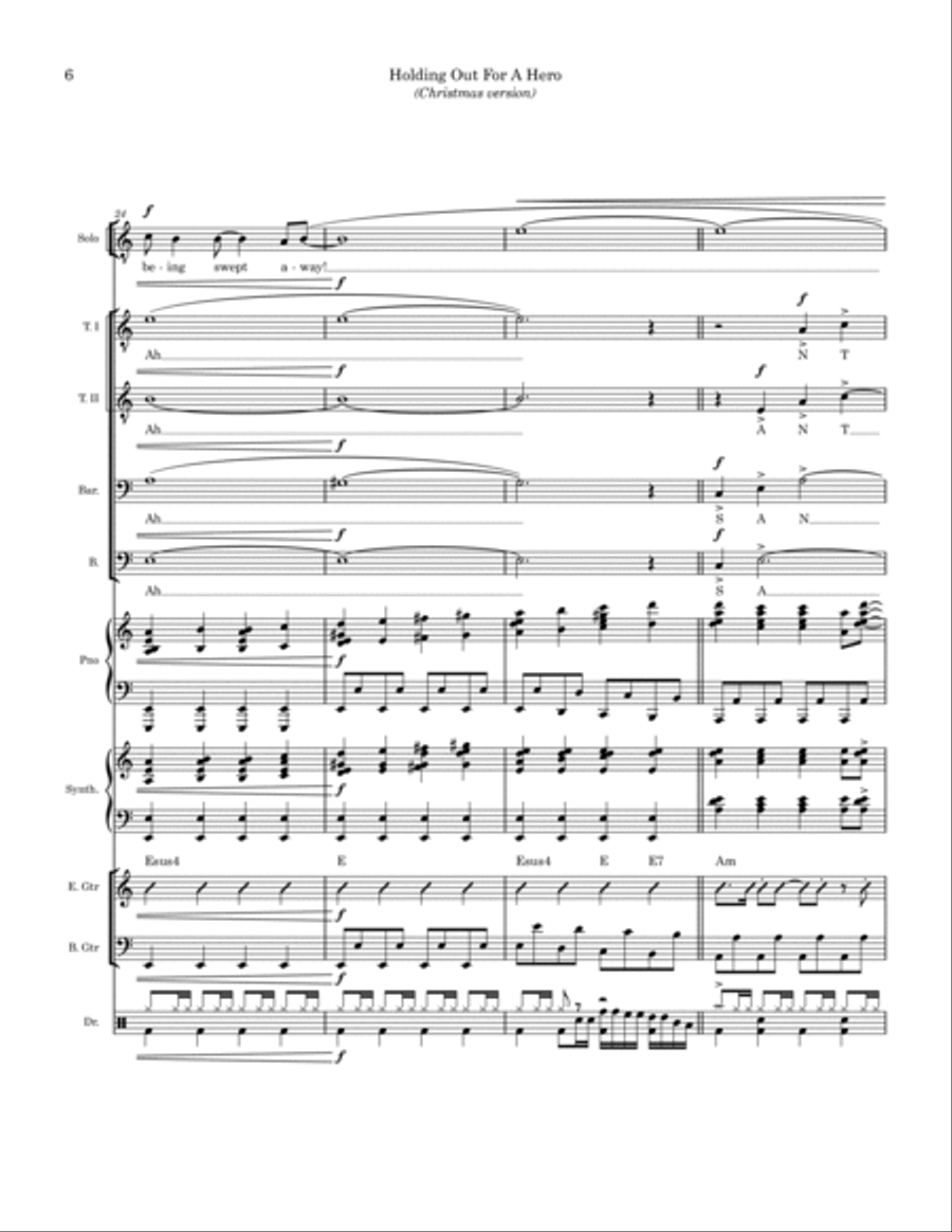 Holding Out For A Hero Small Ensemble scores gallery preview page 6