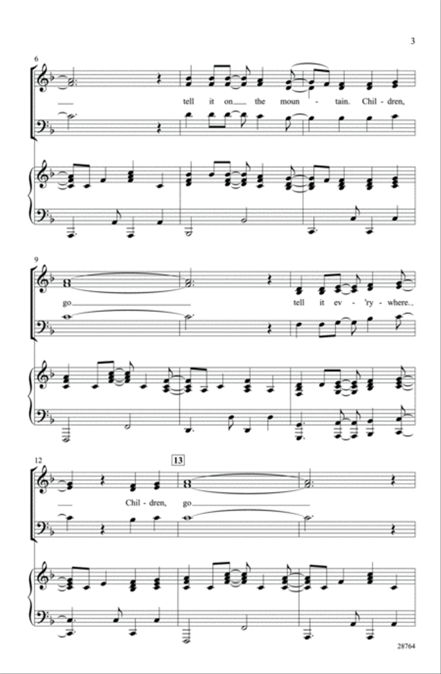 Children, Go Tell It! 3-Part scores gallery preview page 3