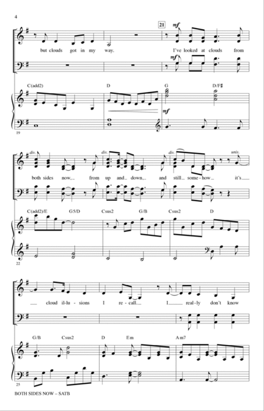 Both Sides Now (arr. Roger Emerson) 4-Part scores gallery preview page 3