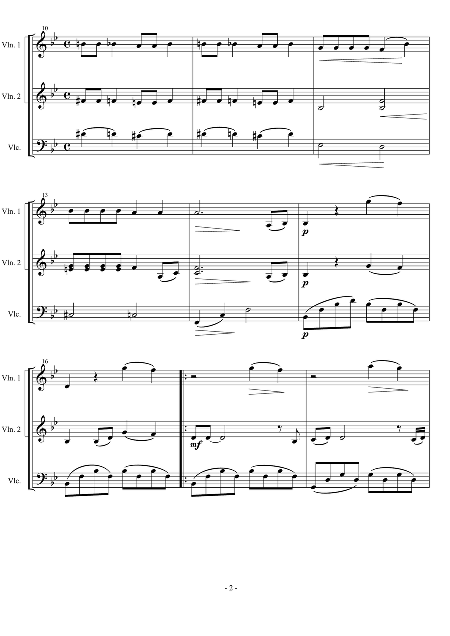 Bohemian Rhapsody String Trio scores gallery preview page 2