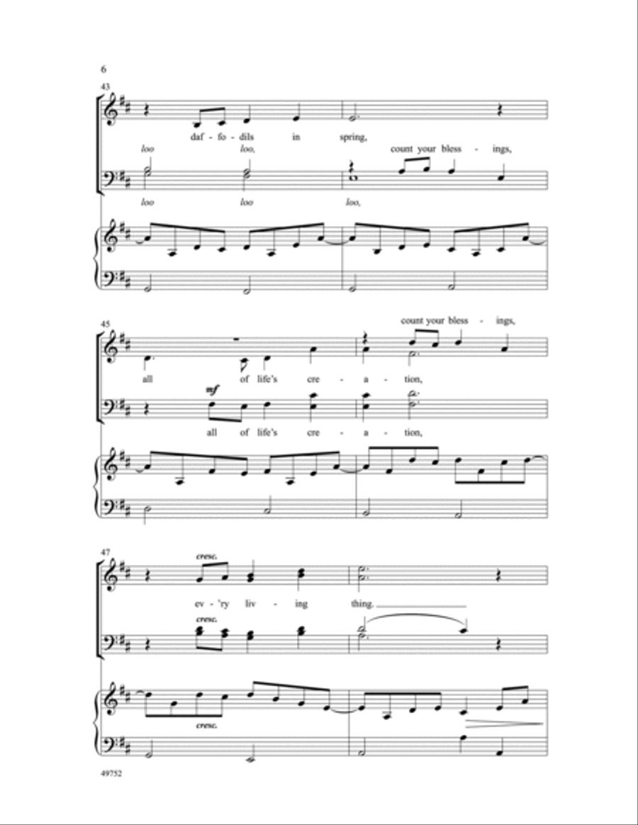Count Your Blessings Choir scores gallery preview page 6