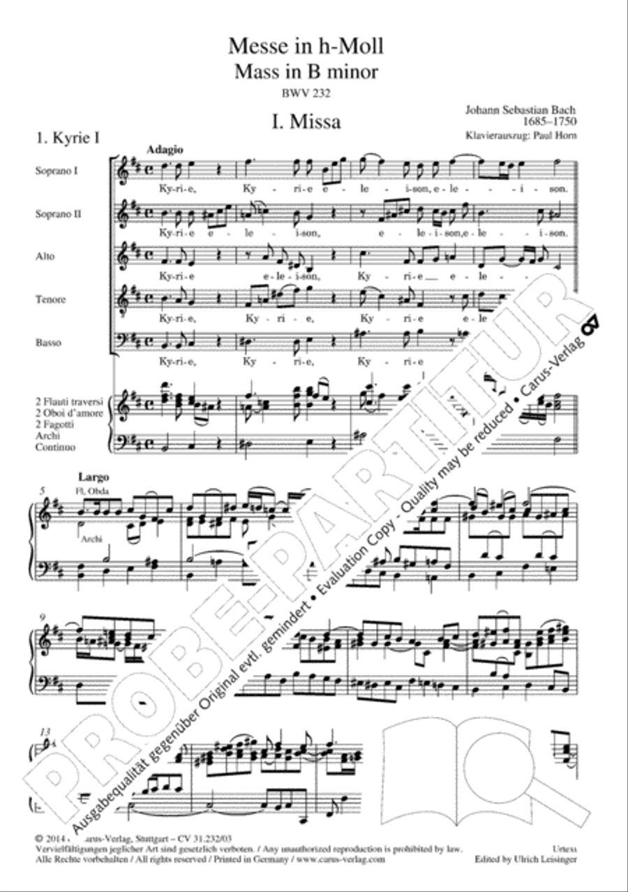 B Minor Mass, BWV 232 (Messe in h-Moll) SSATB scores gallery preview page 6