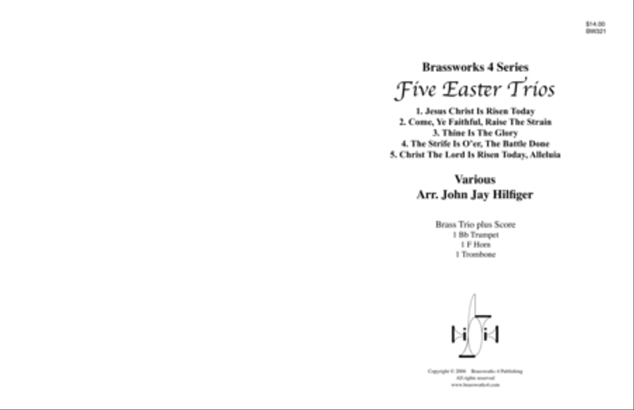 5 Easter Trios 5 Easter Trios Brass Trio scores gallery preview page 1
