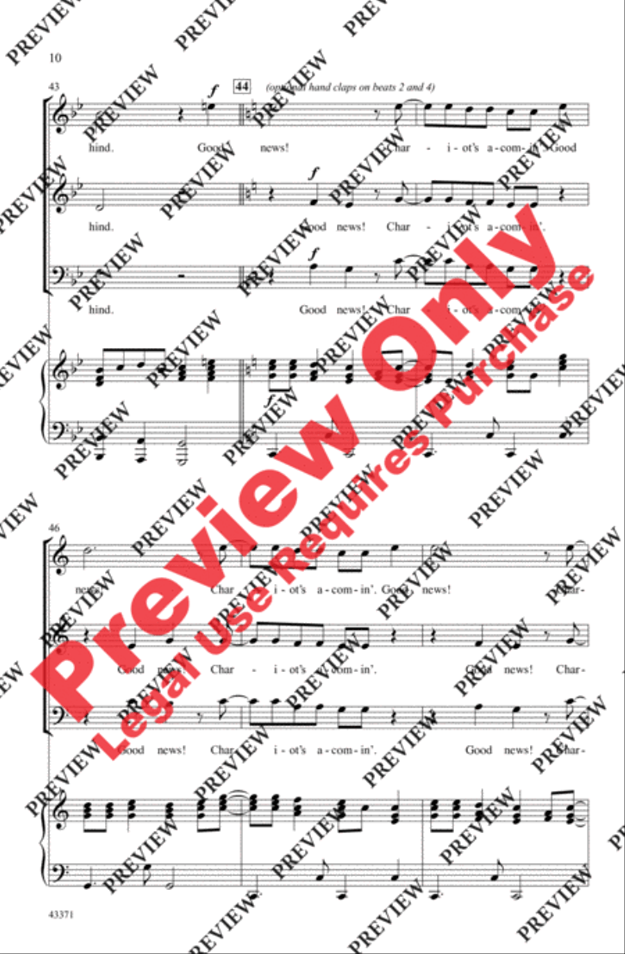 Good News! Chariot's A-Comin' - SoundTrax CD (CD only) Choir scores gallery preview page 10