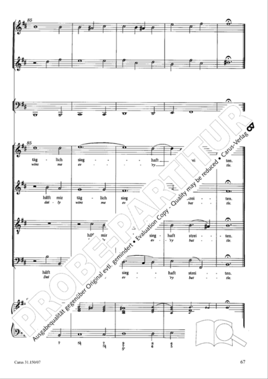 O my Lord, I long for thee (Nach dir, Herr, verlanget mich) 4-Part scores gallery preview page 68