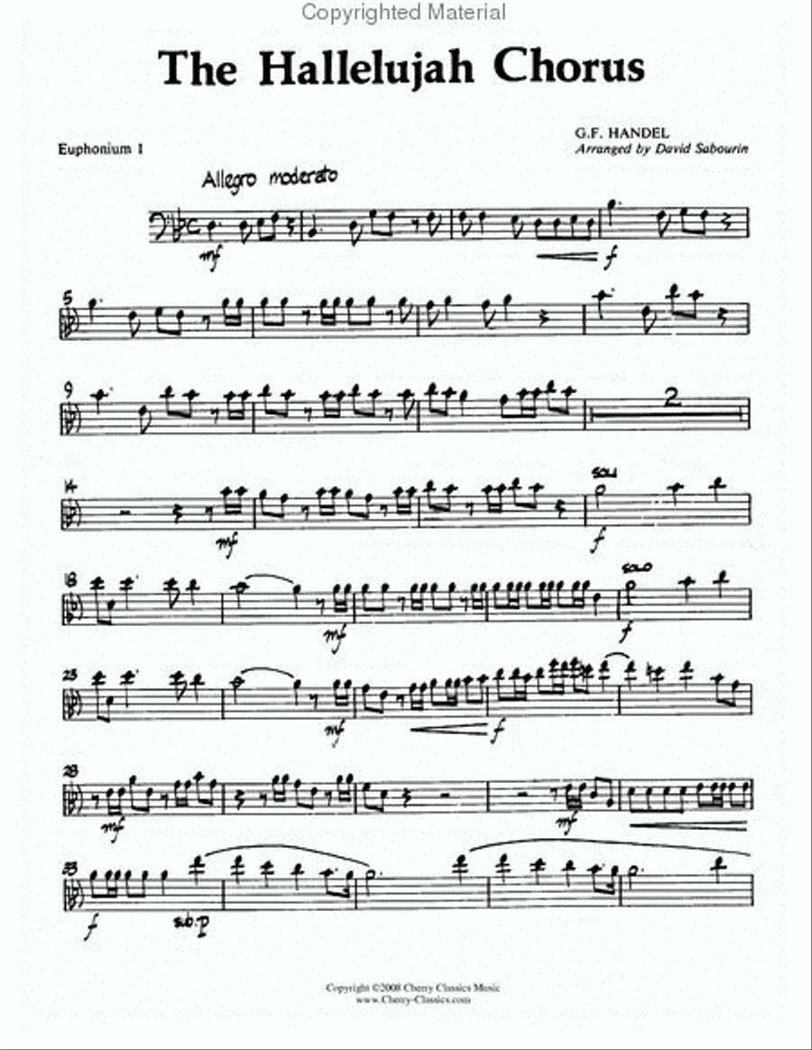 Hallelujah Chorus Hallelujah Chorus Tuba Quartet scores gallery preview page 3
