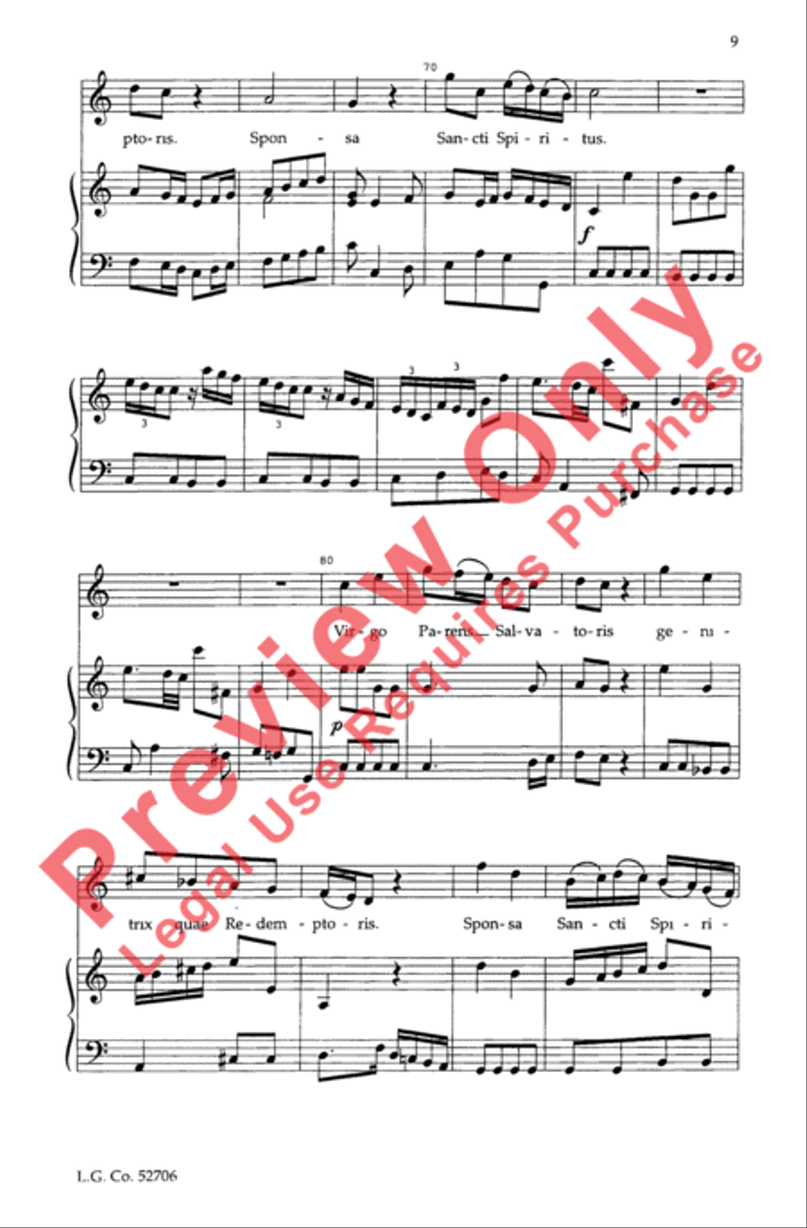 Beata Es Virgo Maria 4-Part scores gallery preview page 9