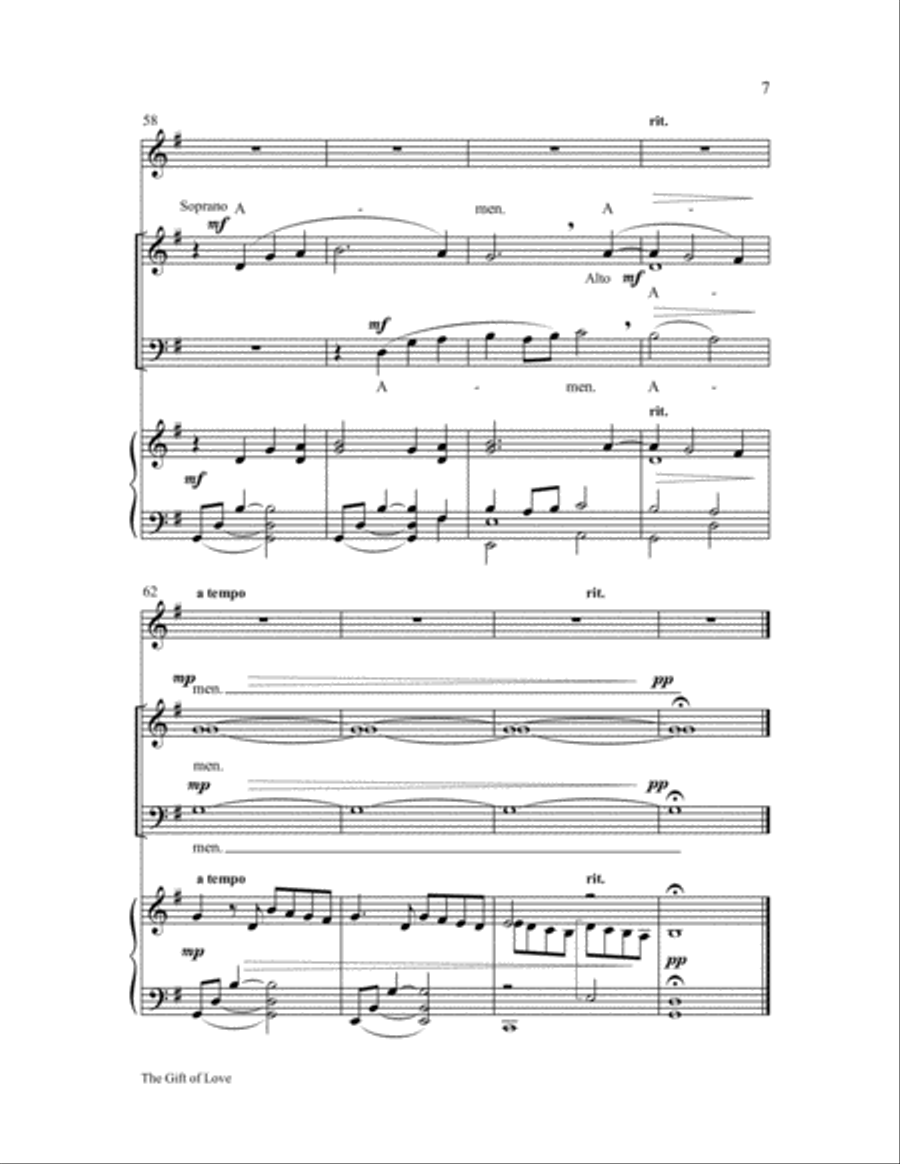 The Gift of Love 3-Part scores gallery preview page 8