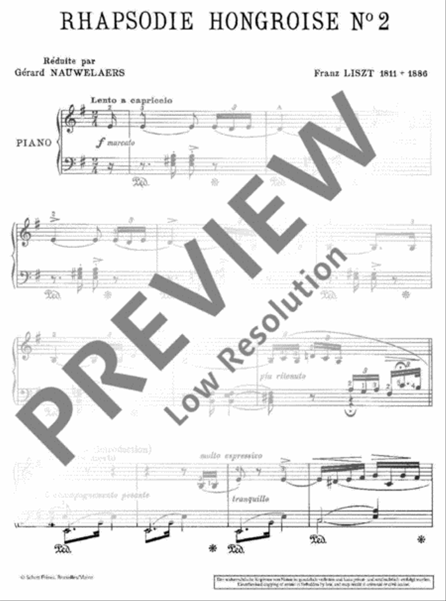 Hungarian Rhapsody No.2 E minor Piano Solo scores gallery preview page 3