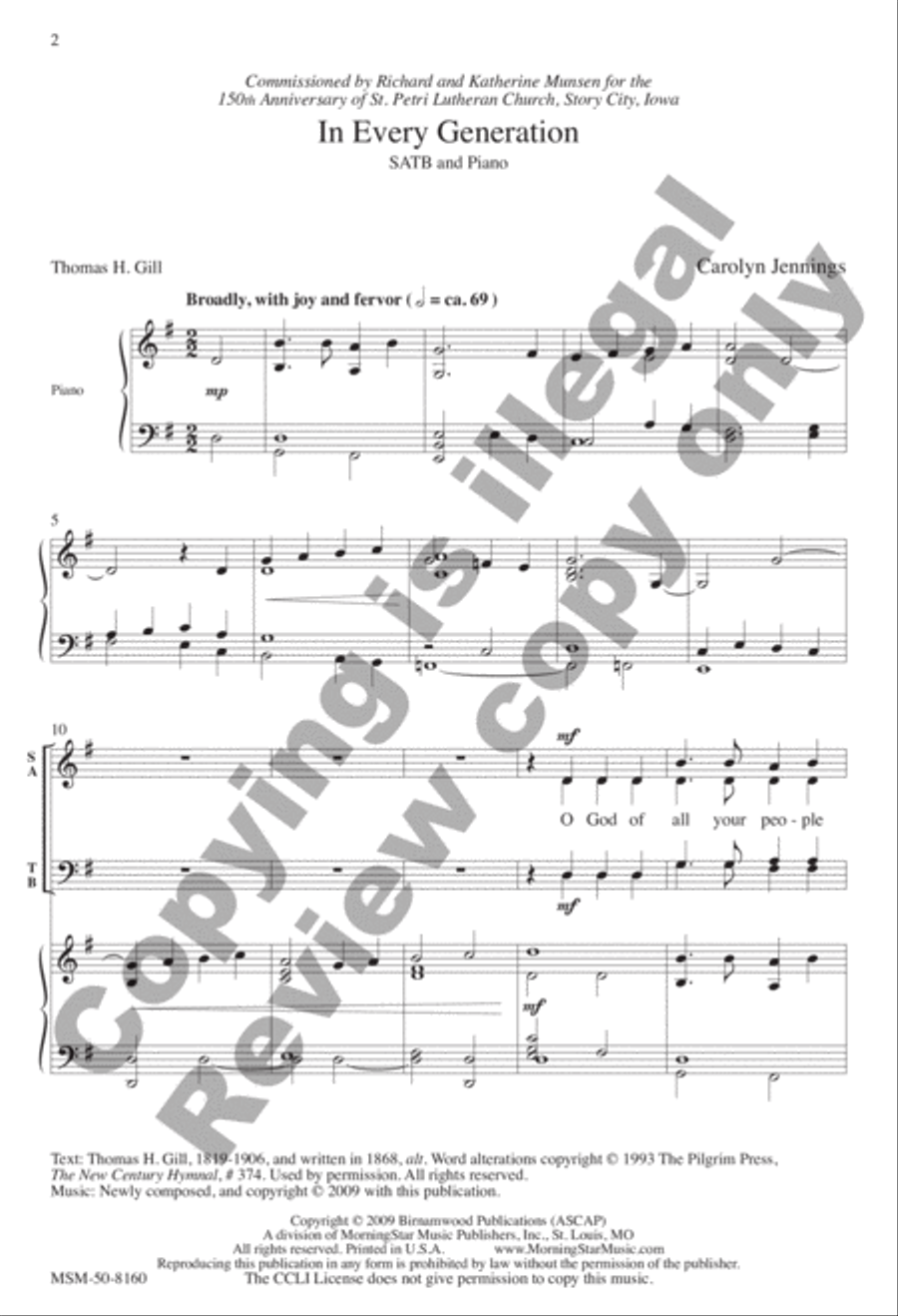 In Every Generation 4-Part scores gallery preview page 2