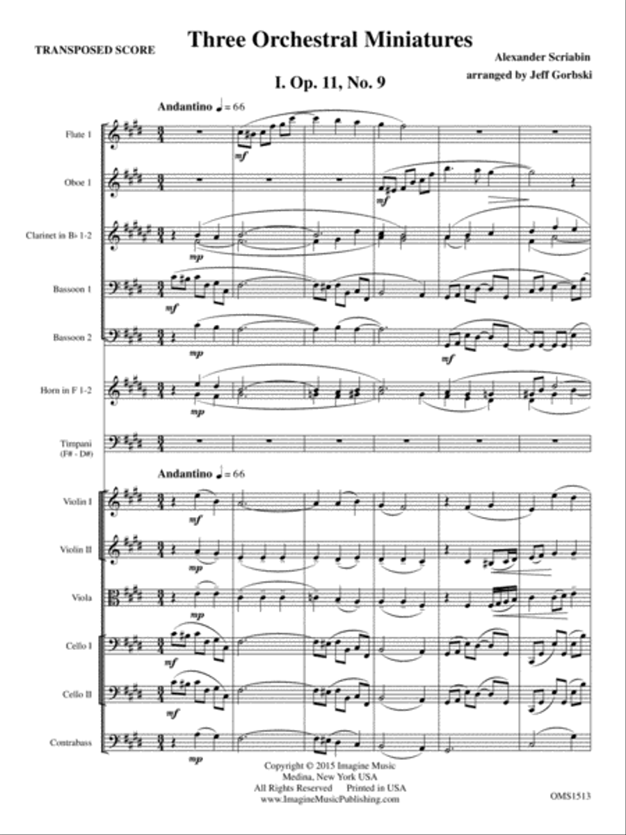 Three Orchestra Miniatures Orchestra scores gallery preview page 4