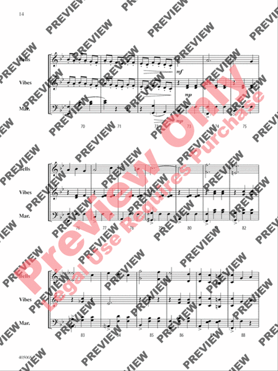 Classic Mallet Trios -- Tchaikovsky Small Ensemble scores gallery preview page 35