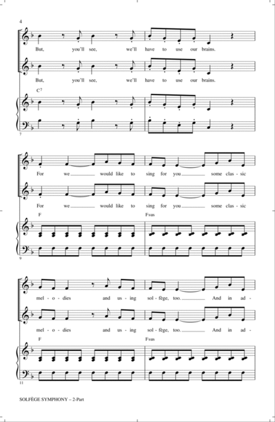Solfege Symphony Solfege Symphony 2-Part scores gallery preview page 2