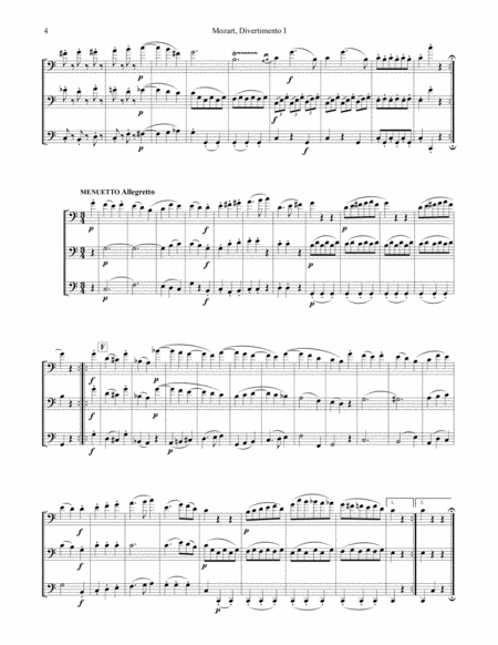 Five Divertimenti K. 439b for Euphonium Trio