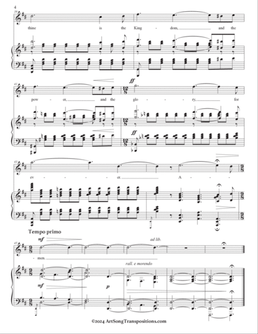 The Lord's Prayer Voice scores gallery preview page 5