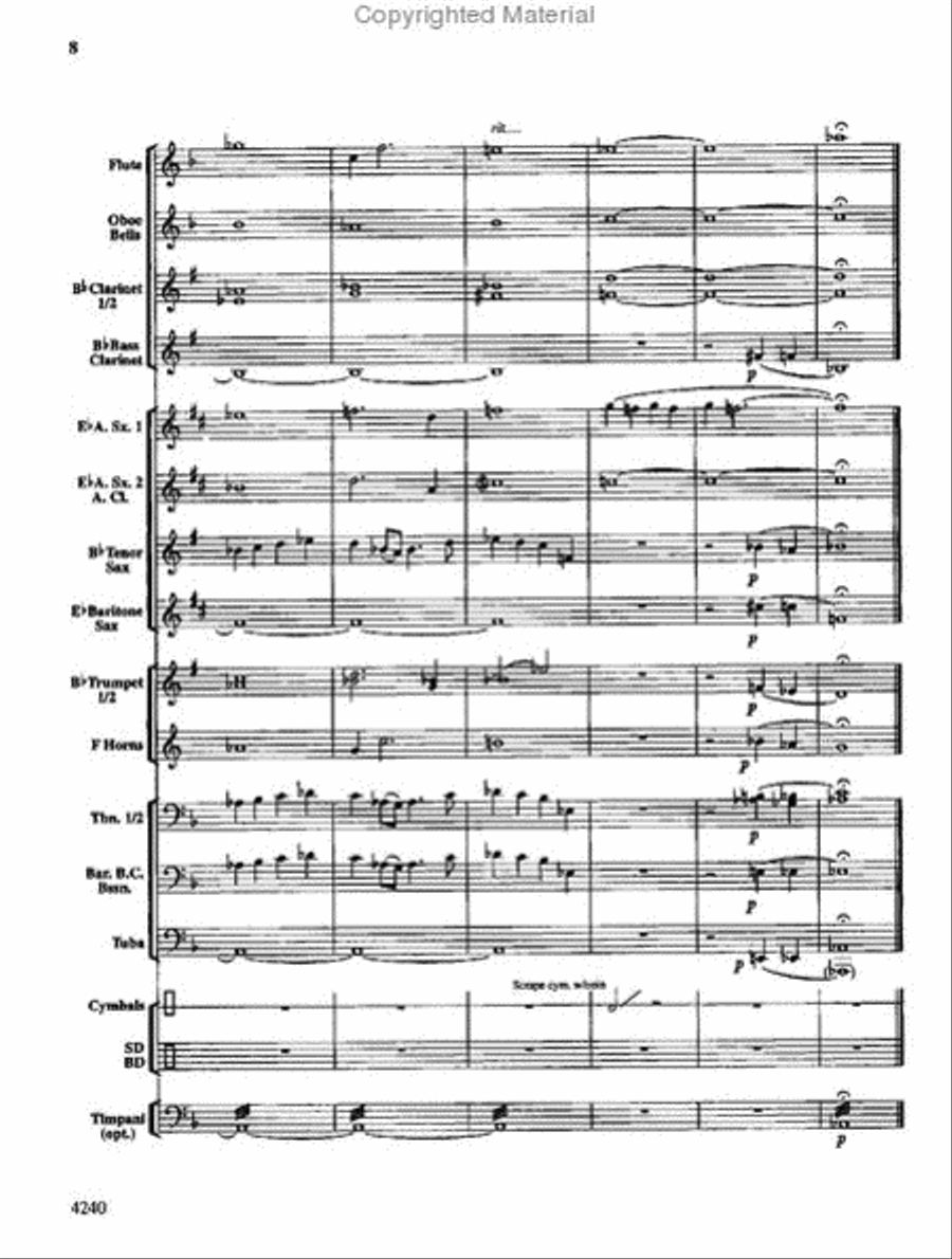 By Dawn's Early Light Concert Band scores gallery preview page 9