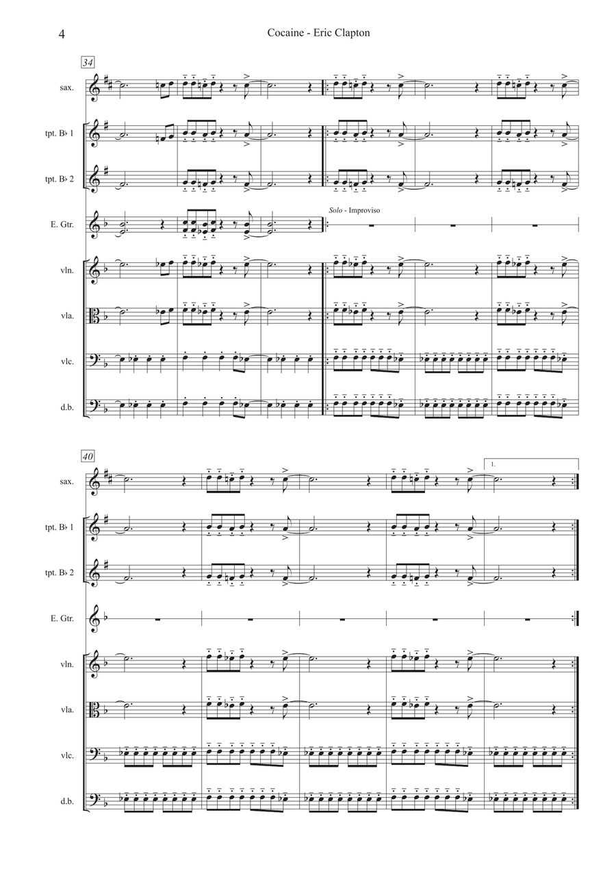 Cocaine Cocaine Large Ensemble scores gallery preview page 5