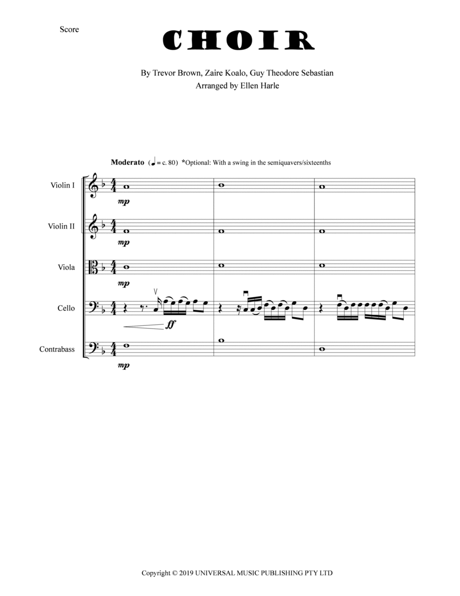 Choir Choir Choir scores gallery preview page 1