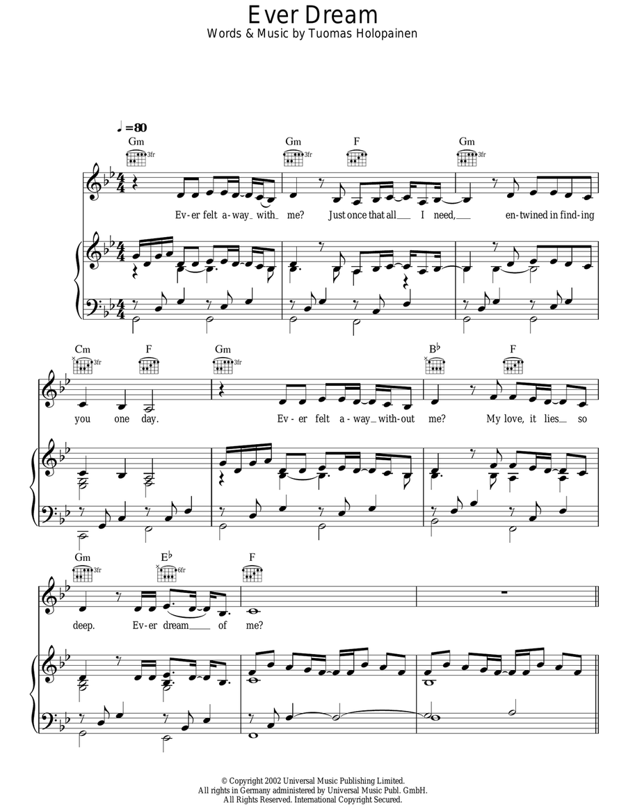 Ever Dream Acoustic Guitar scores gallery preview page 1