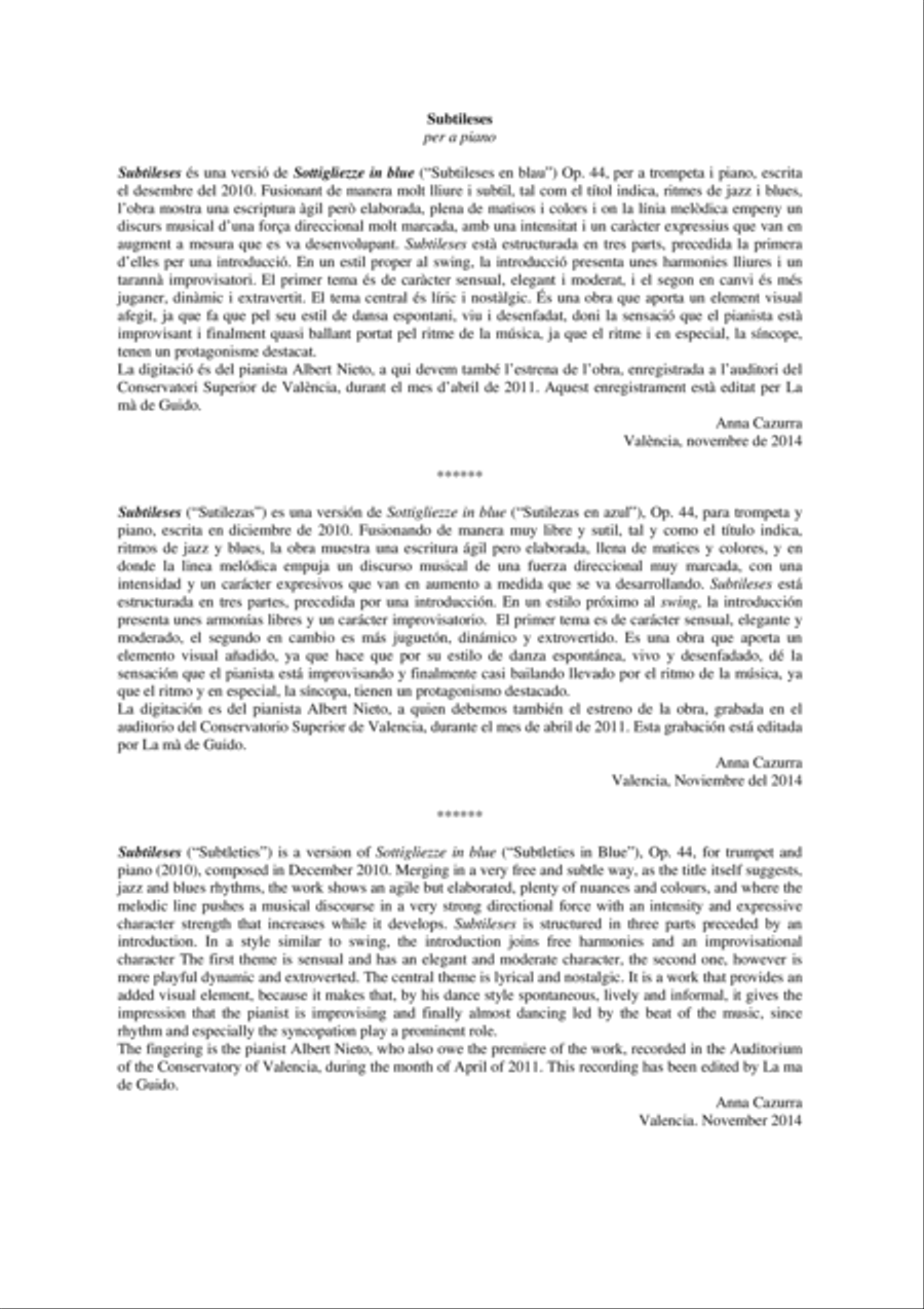 Subtileses Subtileses Piano Solo scores gallery preview page 4