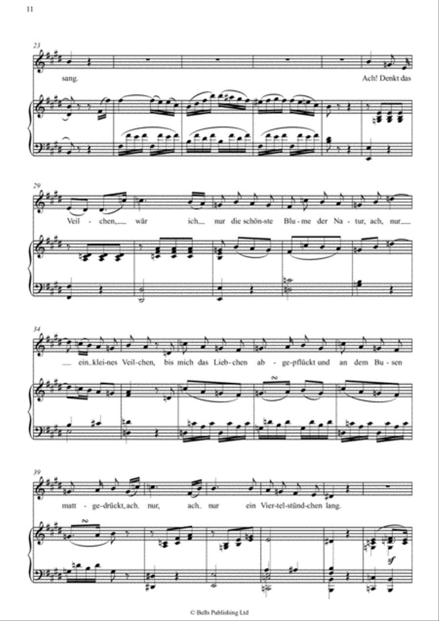 Das Veilchen, K. 476 (E Major) Voice Solo scores gallery preview page 2