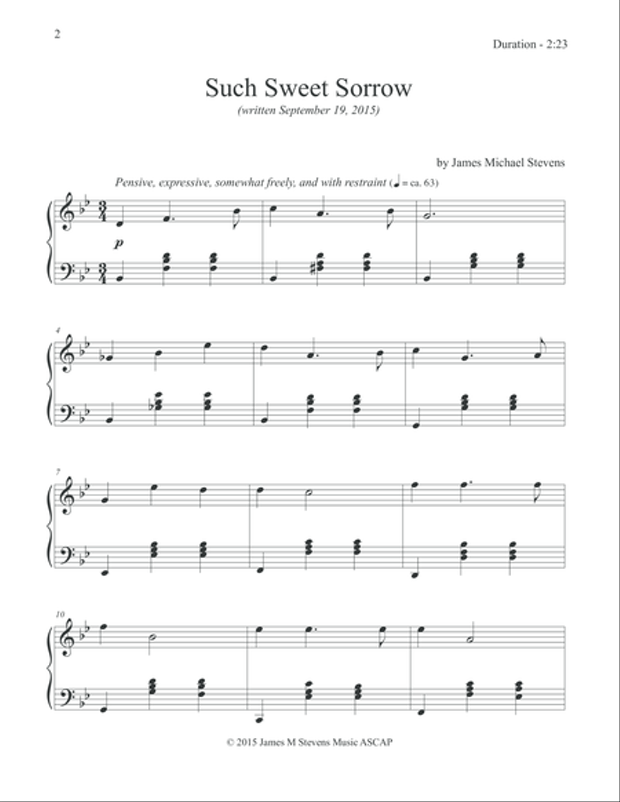 Such Sweet Sorrow Piano Solo scores gallery preview page 2