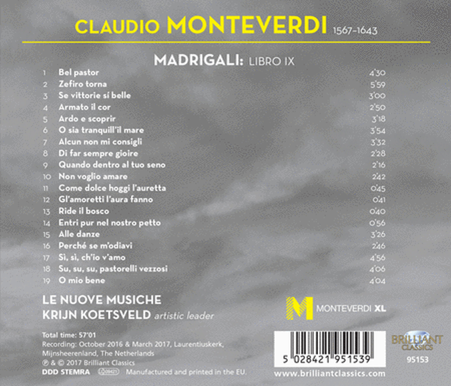Monteverdi: Madrigali Book IX