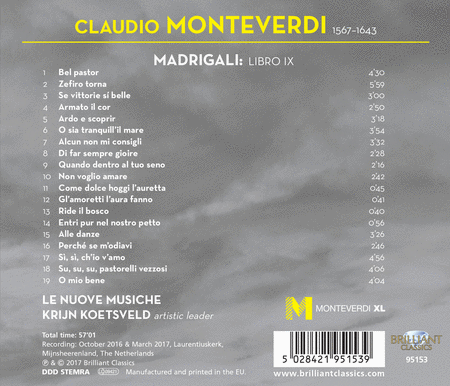 Monteverdi: Madrigali Book IX