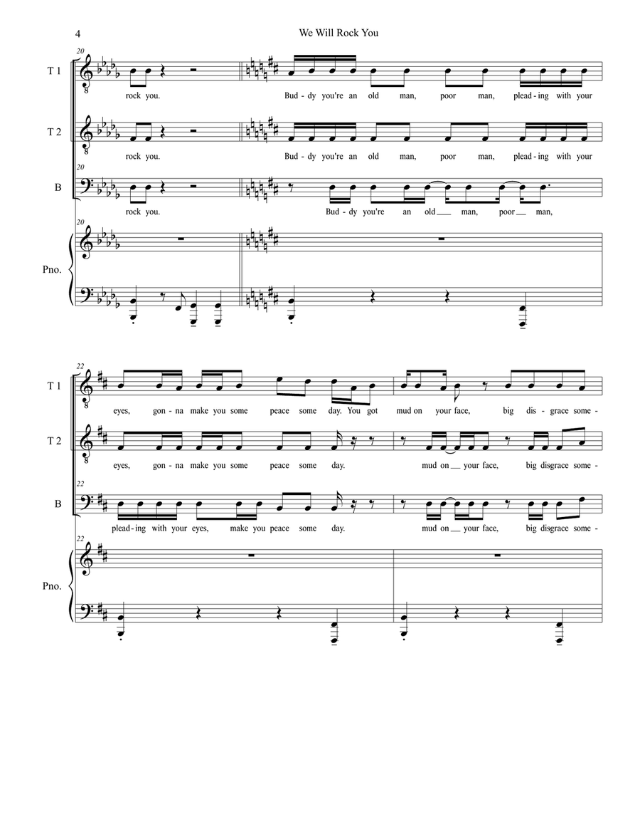 We Will Rock You 3-Part scores gallery preview page 4