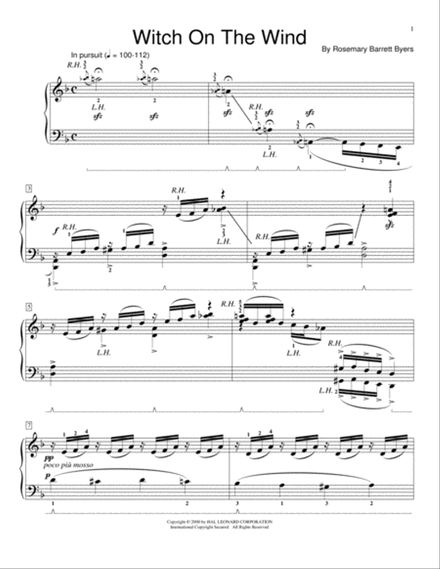 Witch On The Wind Piano Method scores gallery preview page 1