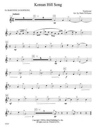Korean Hill Song: E-flat Baritone Saxophone